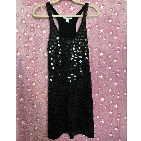 Charlotte Russe Dresses & Skirts - Charlotte Russe Women's Sequins Racerback Tank Black Size Medium Dress